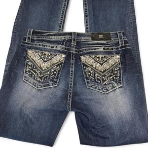 Miss Me Jeans Embellished Sparkle Bootcut Denim Size 30 (9/10)